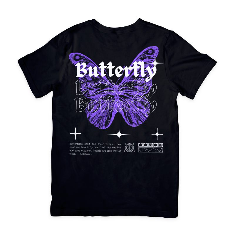 techno butterfly thsirt
