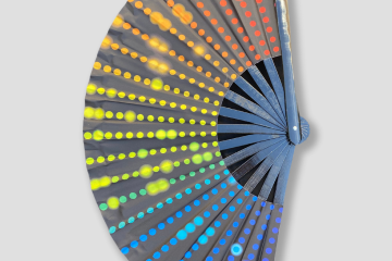 luxe handwaaier - luxe festival waaier - xxl bamboe waaier - xxl grote waaier