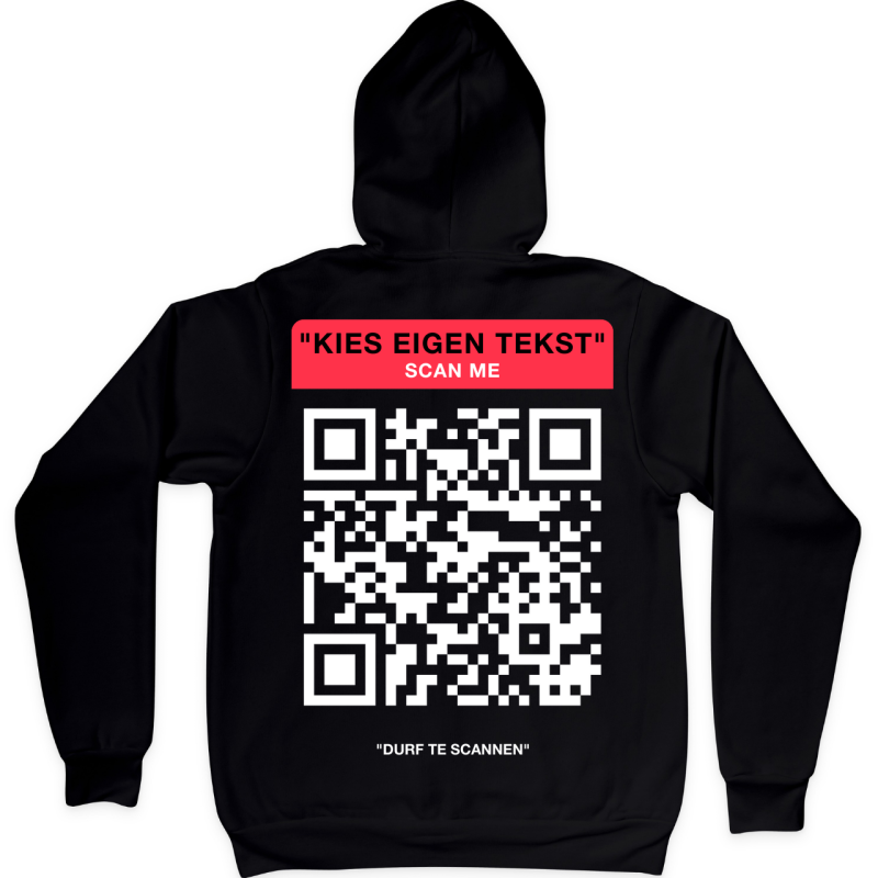 Hoodie scan me zwart