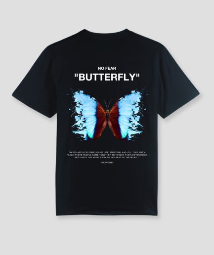 butterfly shirt- beste butterfly techno tshirt - rave tshirt butterfly vlinder