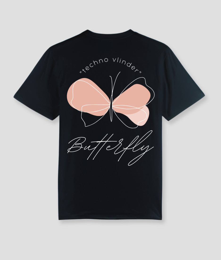 techno vlinder shirt - techno vlinder shirt voor mannen en vrouwen