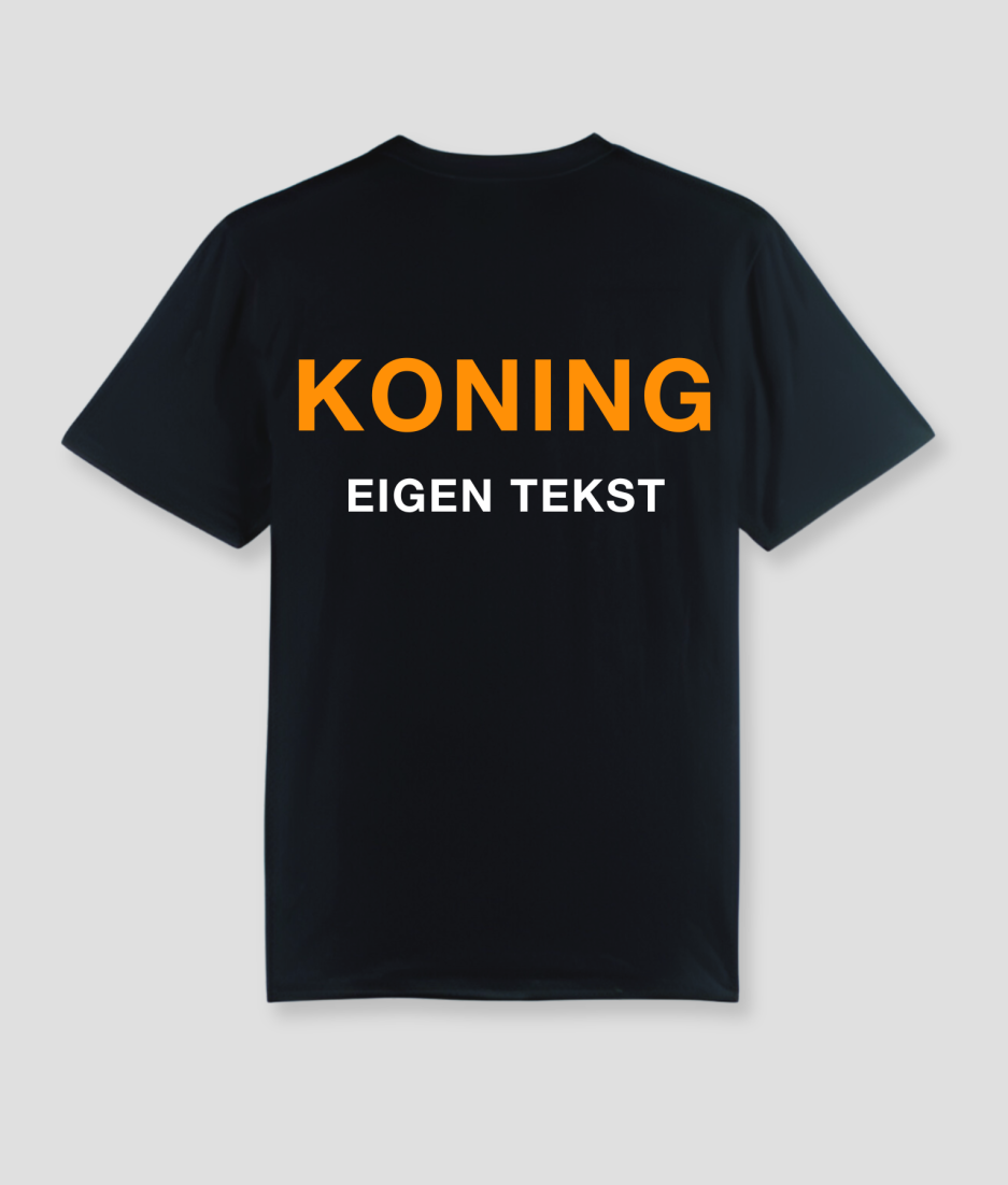 Kingsday tshirt oranje met zwart