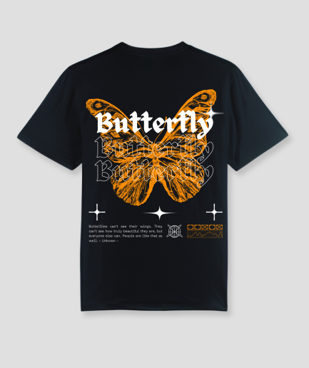 Oranje-butterfly-tshirt-koningsdag - oranje vlinder tshirt