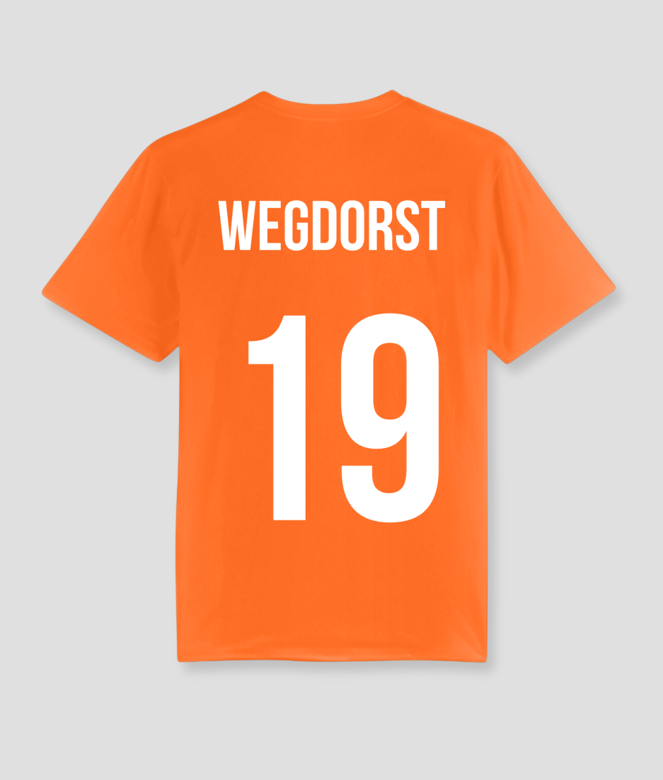rugnummer shirts oranje EK voetbal