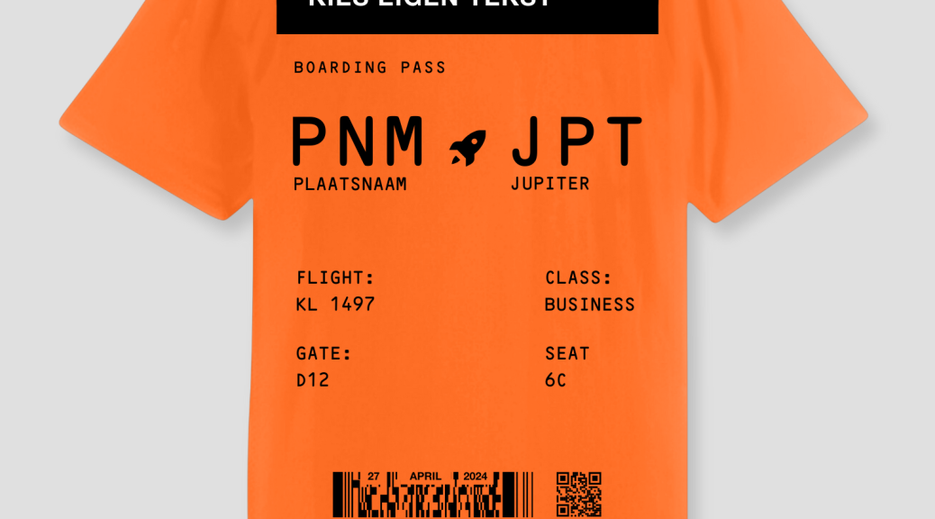 Boardingpass koningsdag - kleding oranje