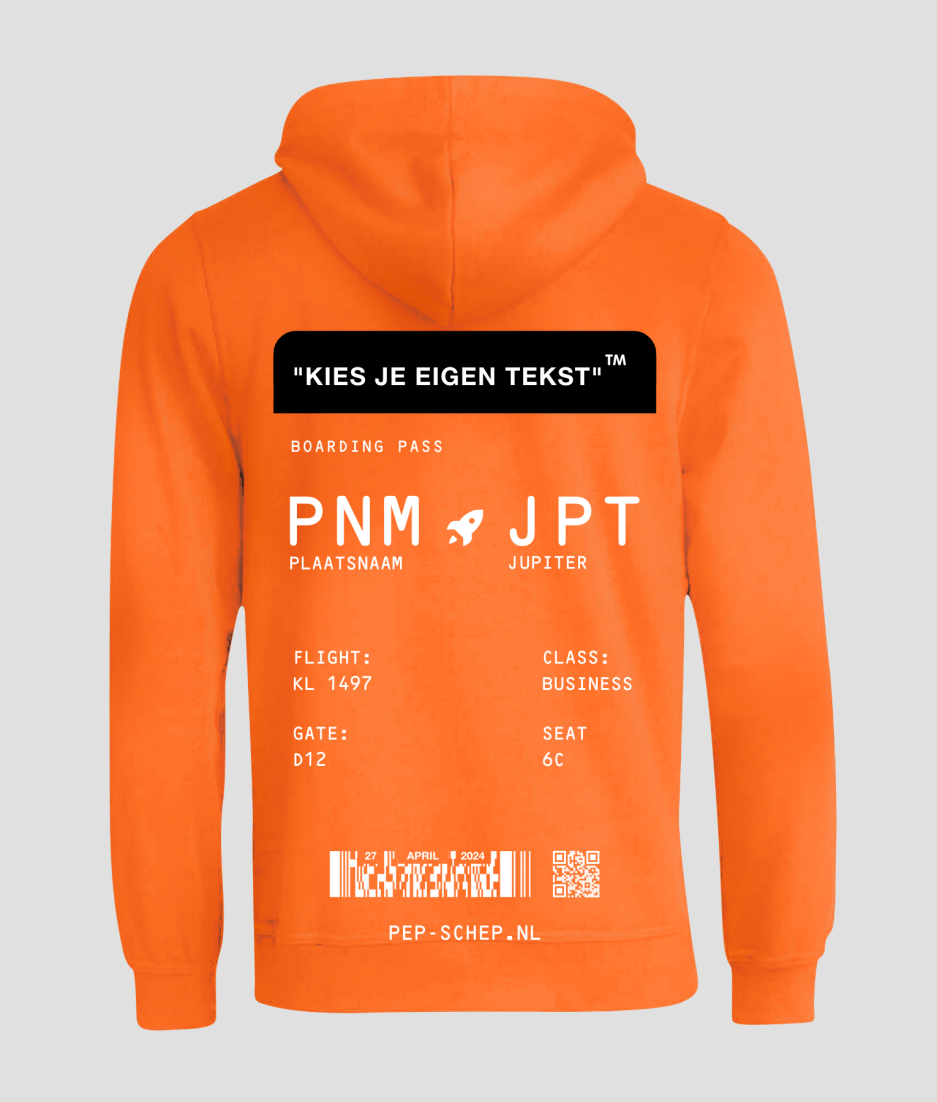 Koningsdag hoodie oranje - warme oranje hoodie kingsday