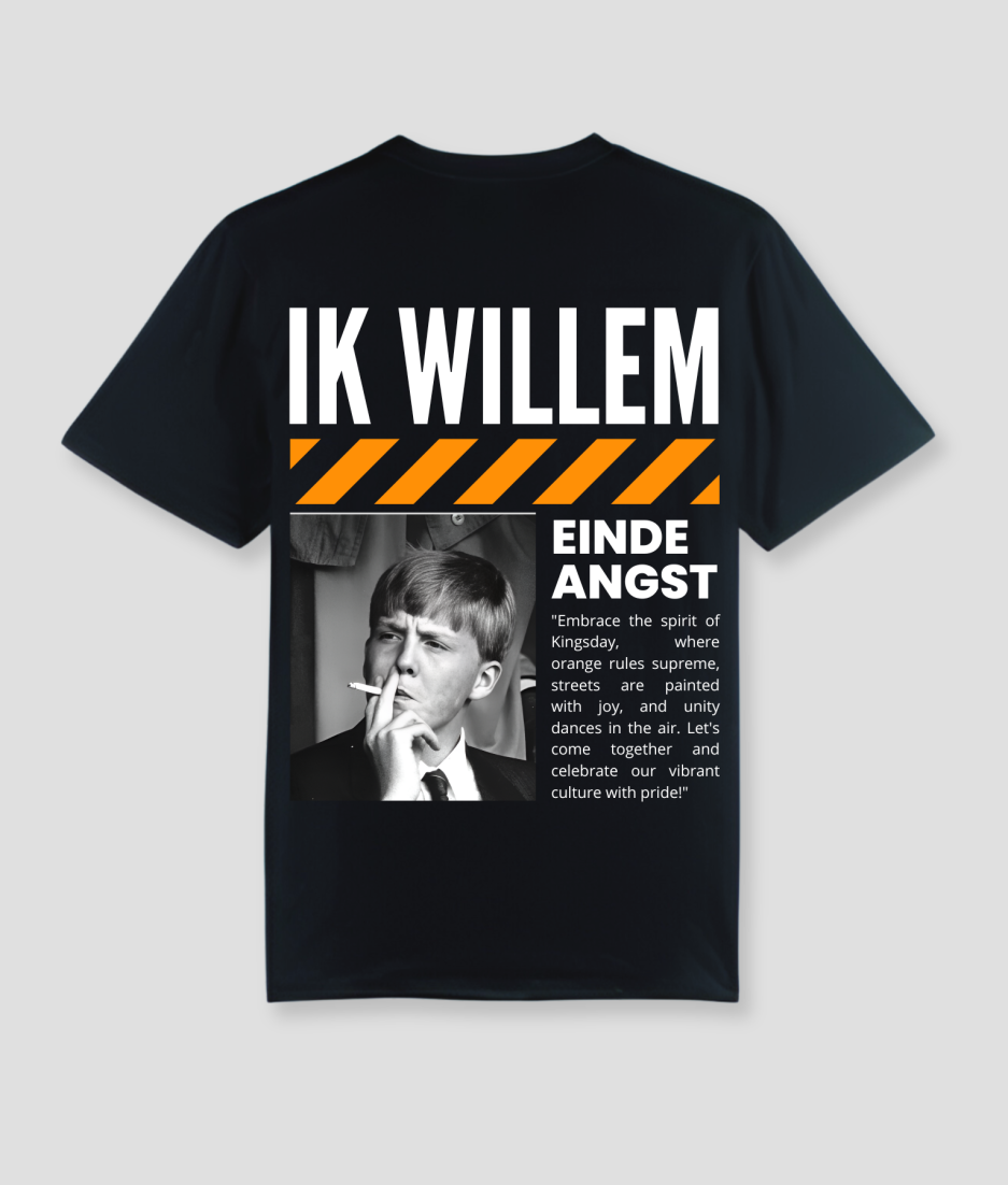 Koningsdag tshirt kleding - oranje zwart kingsday