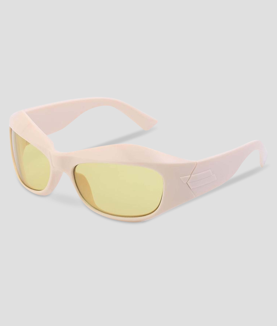 Hardstyle bril - festival zonnebril - gele glazen