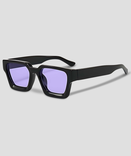 Rave bril - paarse glazen doorzichtig - zwart montuur
