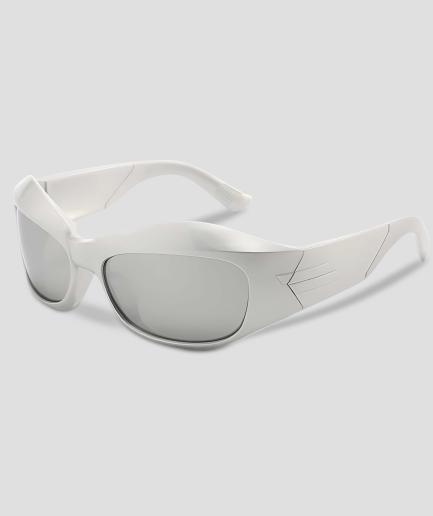 Zilveren rave bril - grimmige techno bril