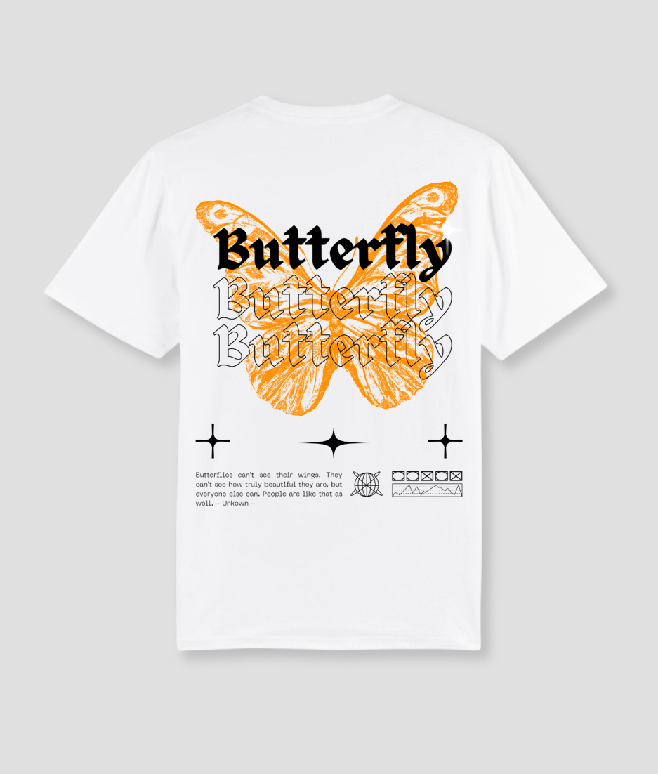 Butterfly oranje vlinder - kleding