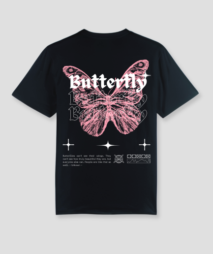 butterfly tshirt mannen