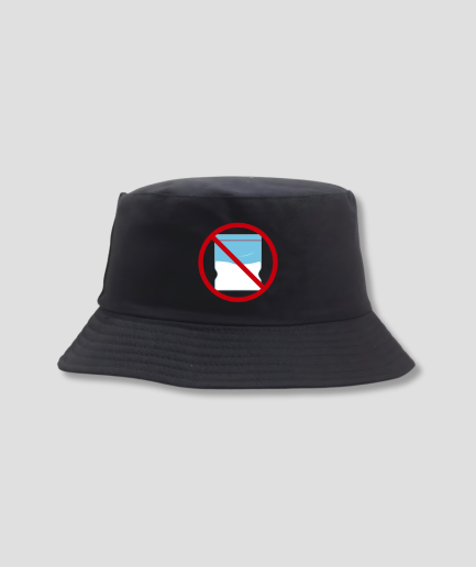 Bucket hat zwart hoed