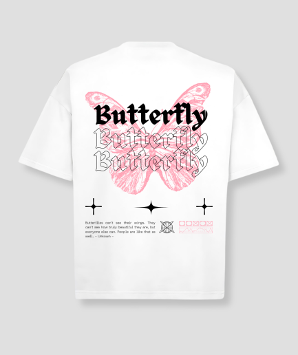 Butterfly oversized wit shirt