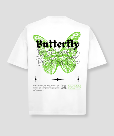 Festival shirt oversized butterfly