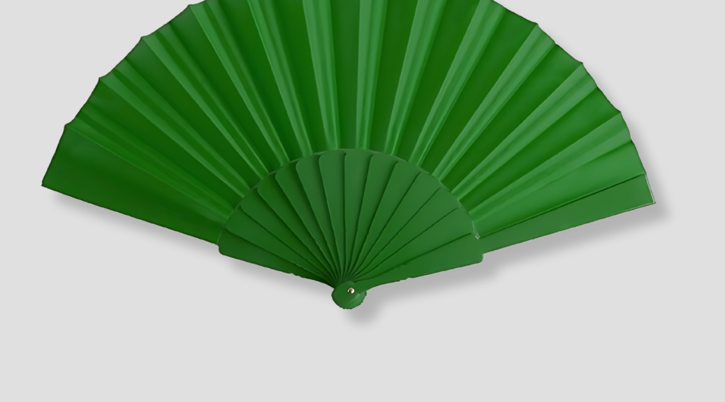 Groene waaiers - opvouwbare waaier