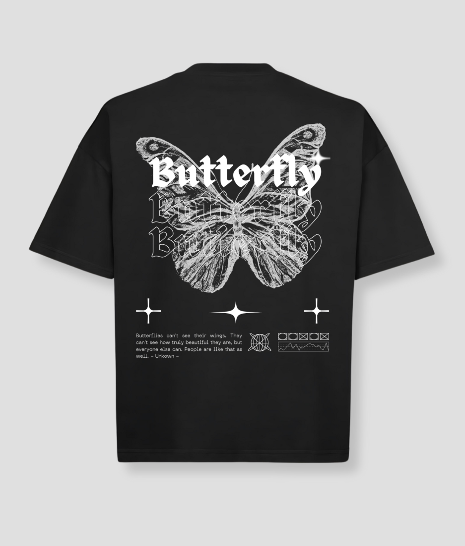 Oversized wit butterfly shirt