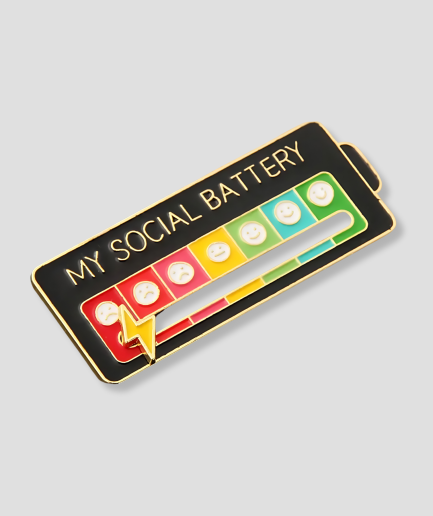 Social battery badge