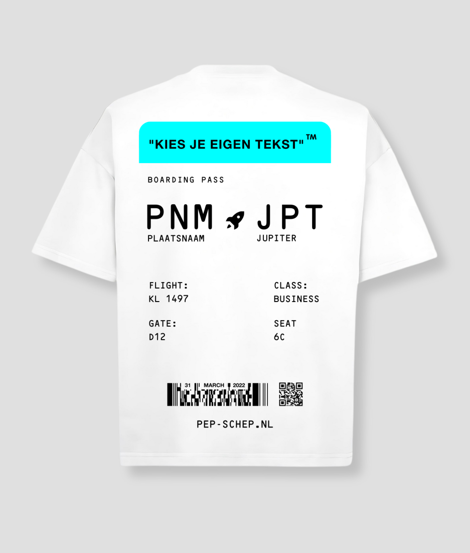 boarding pass kleding pepschep