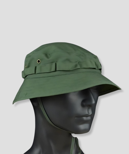 Groene bucket hat vissershoed festival