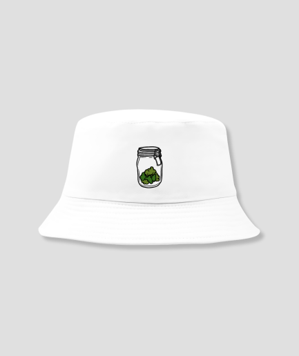 witte bucket hat zomer