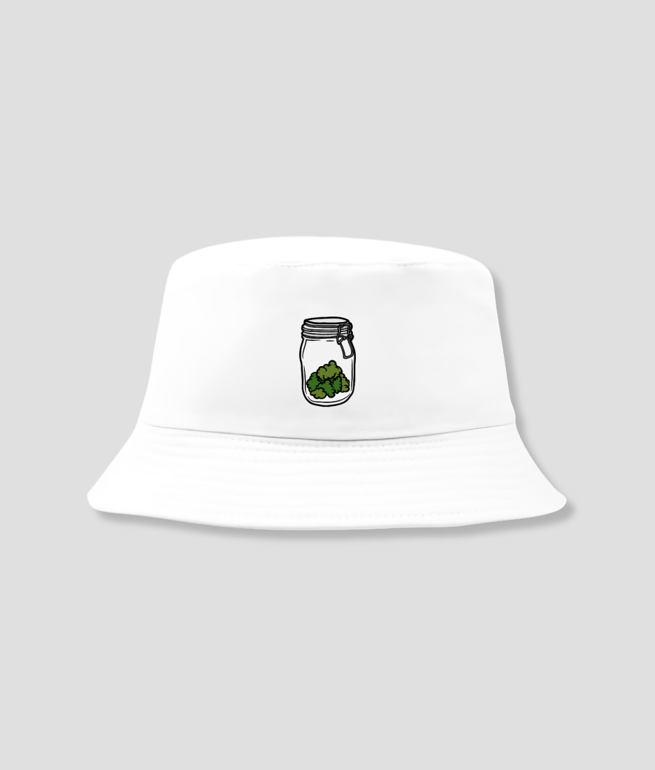 witte bucket hat zomer