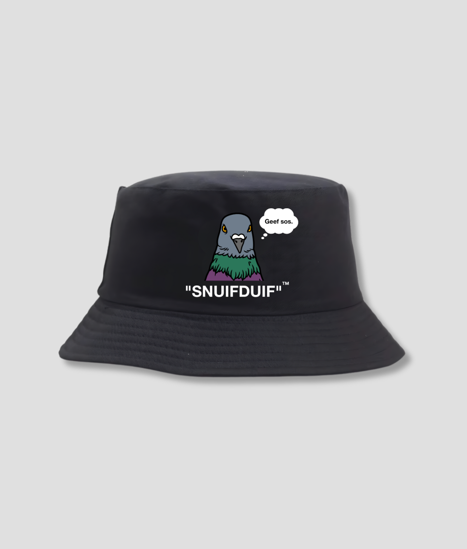 zwarte duif bucket hat