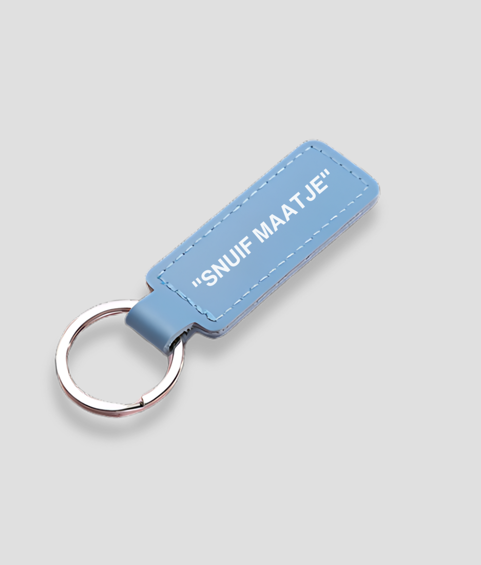 snuifmaatje sleutelhanger blauw