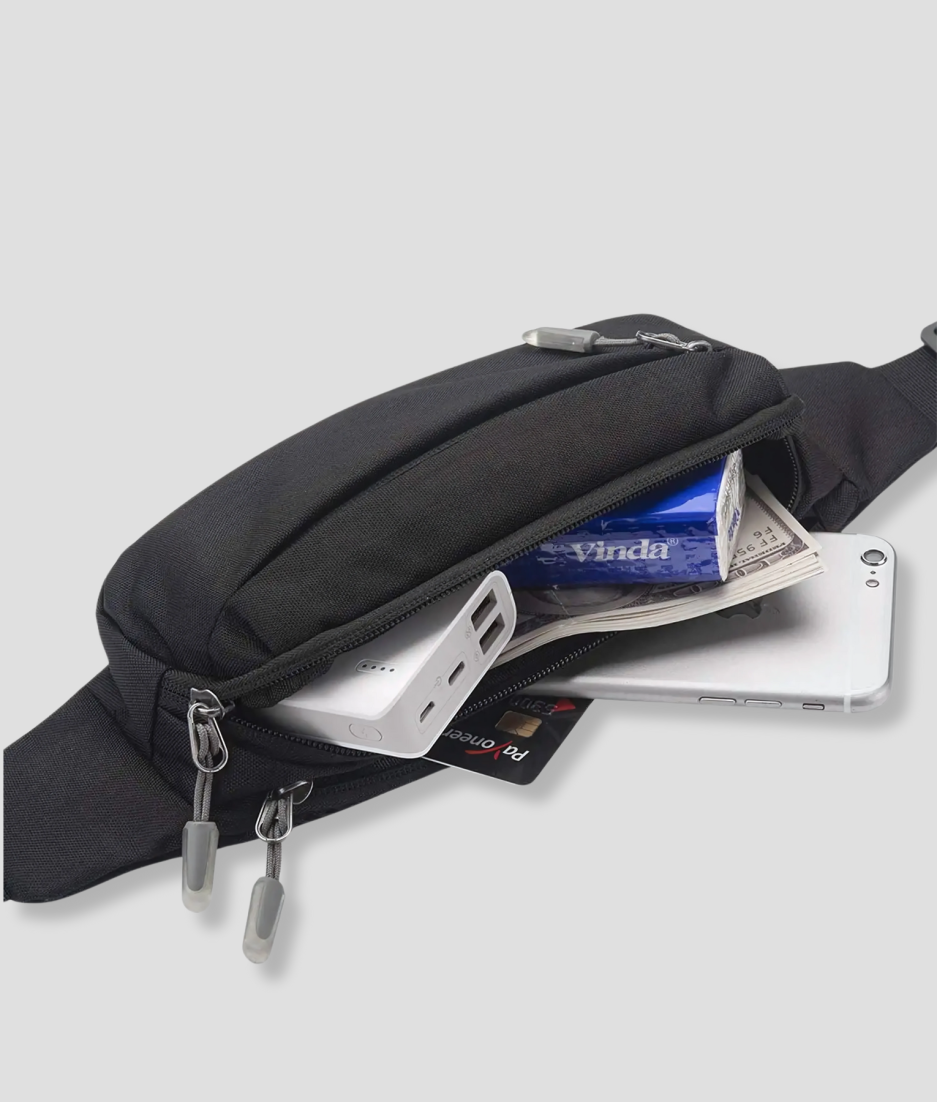 zwarte fanny pack heuptas