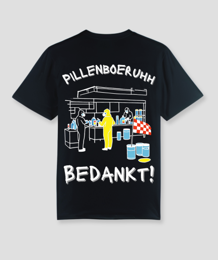 Pillenboeren bedankt zwart