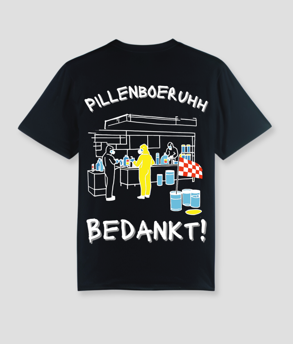 Pillenboeren bedankt zwart