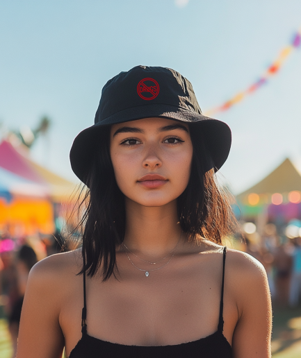 festival buckethat zwart