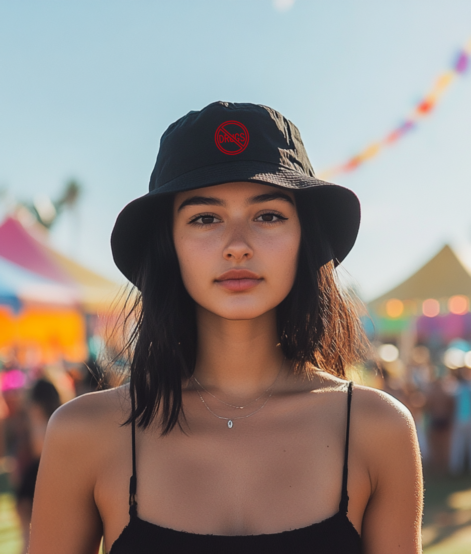 festival buckethat zwart