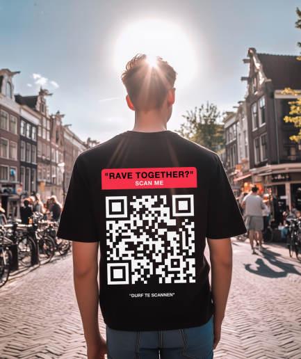 oversized qr code shirt