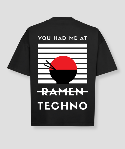 ramen techno tshirt oversized