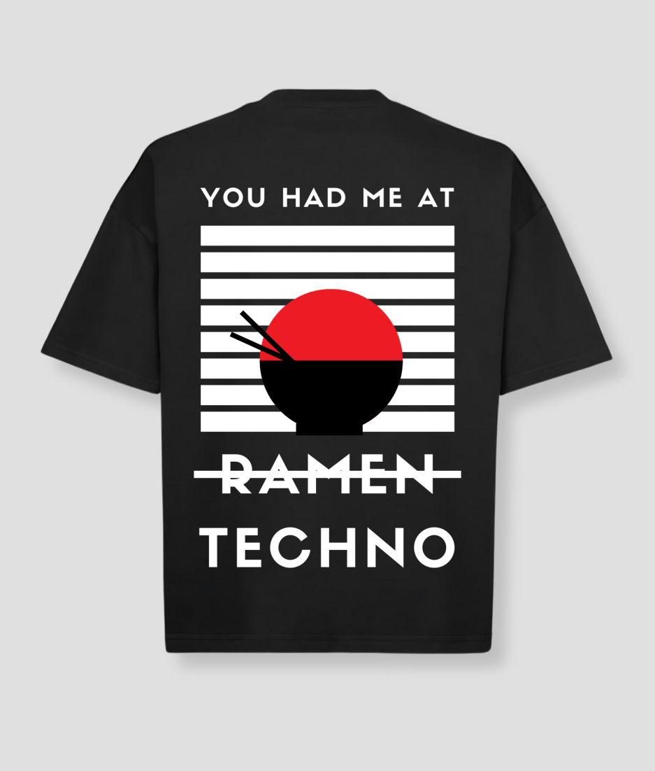 ramen techno tshirt oversized