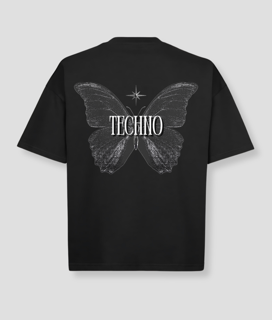 techno vlinder oversized