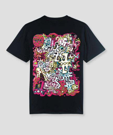 Festival shirt zwart kleuren