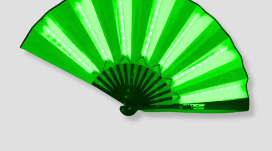 Led Waaier groen - lichtgevende waaier