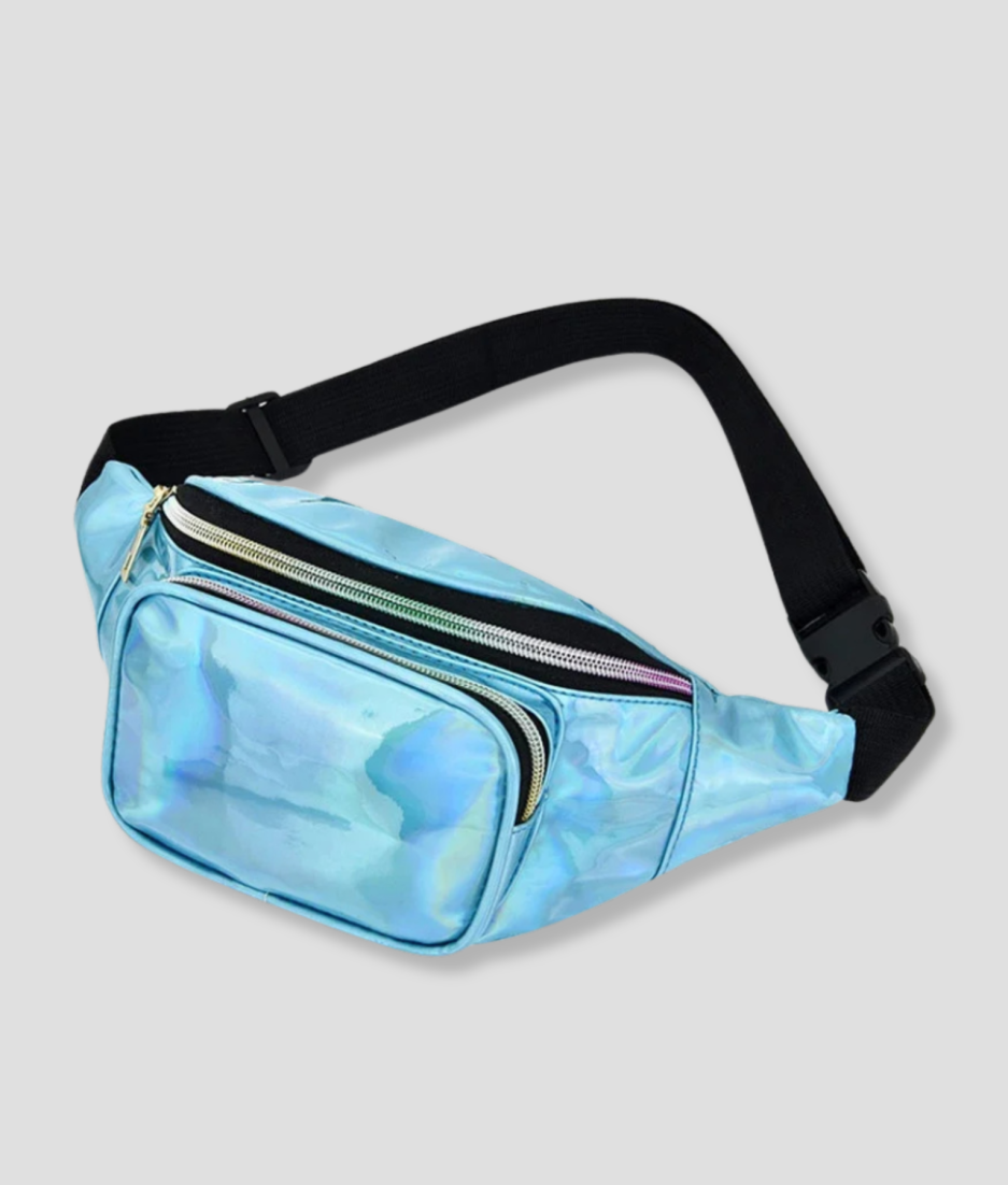 blauwe fanny pack