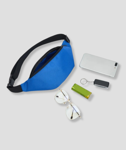 blauwe fanny pack