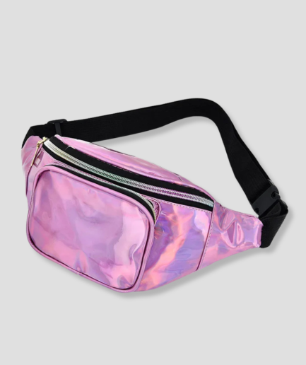 fanny pack roze metallic