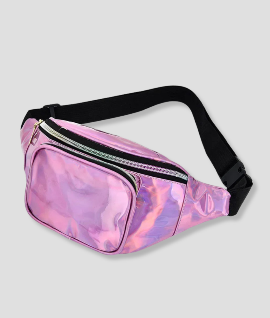 fanny pack roze metallic