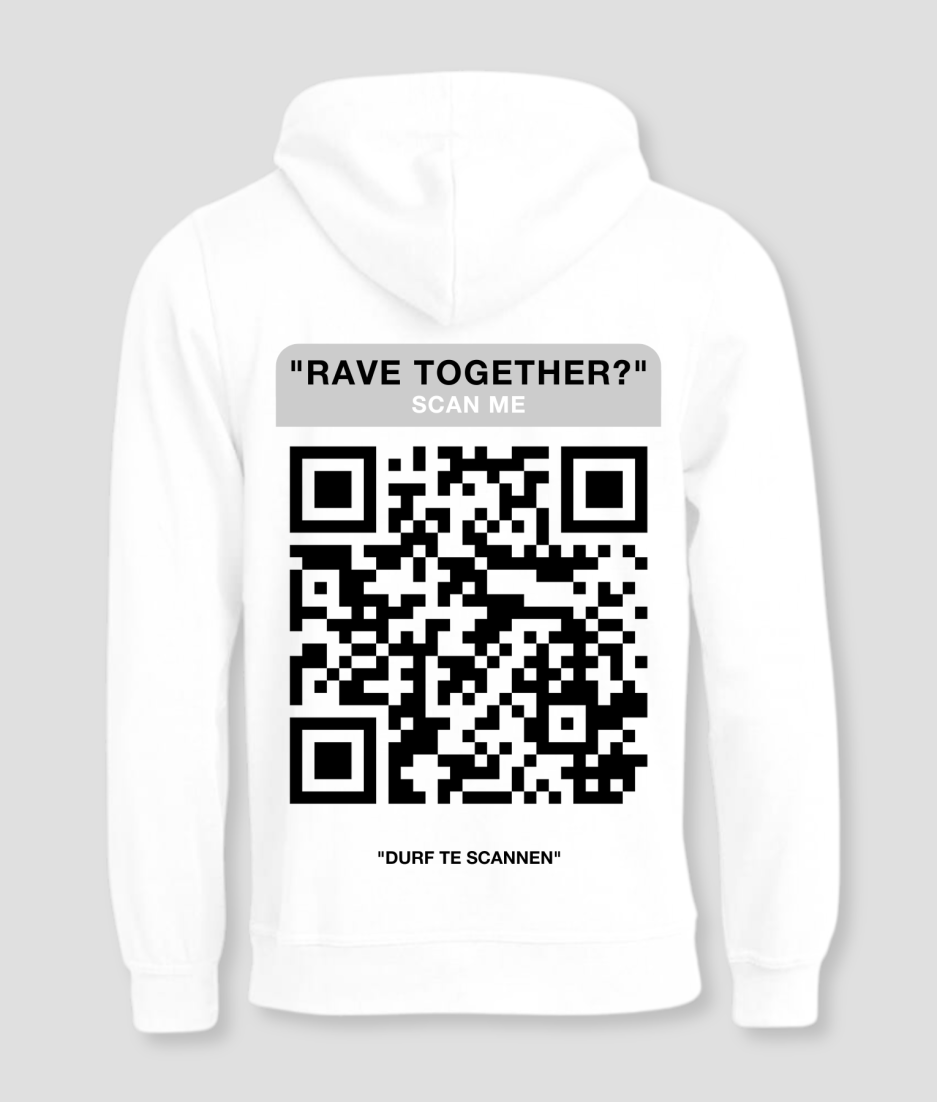 festival hoodie met qr code