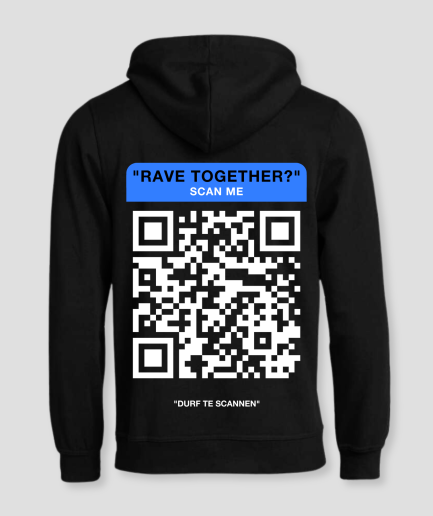 hoodie met qr tekst