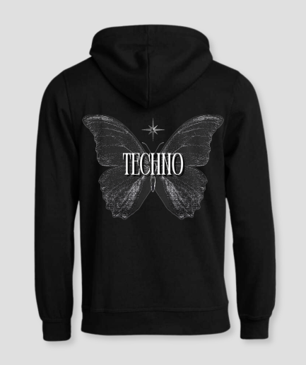 hoodie techno vlinder