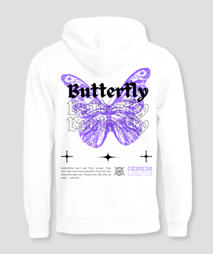 kleding butterfly wit