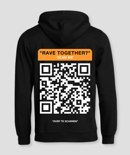 oranje qr hoodie