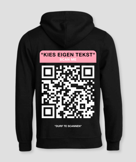 qr hoodie tekst