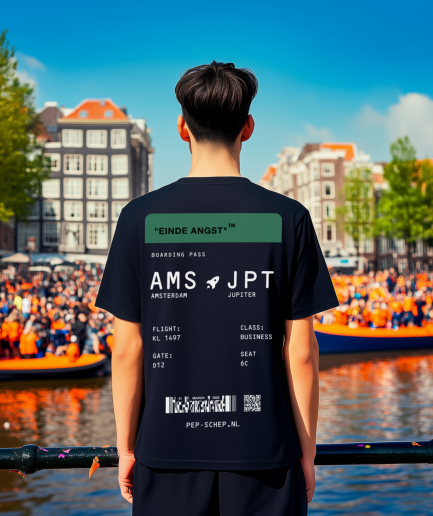 boaridng pass groen normaal shirt